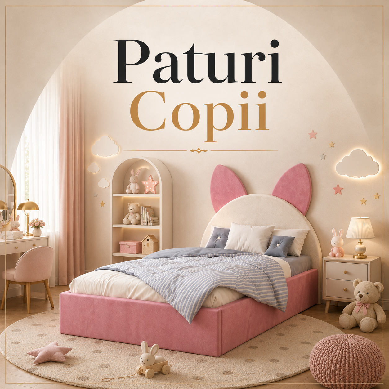 Paturi Tapitate Copii
