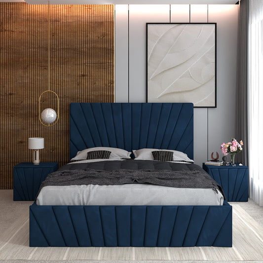 Pat Tapitat ASTRA Cu 2 Noptiere Tapitate