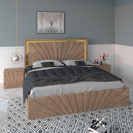 Pat Tapitat NOVA Cu 2 Noptiere Tapitate