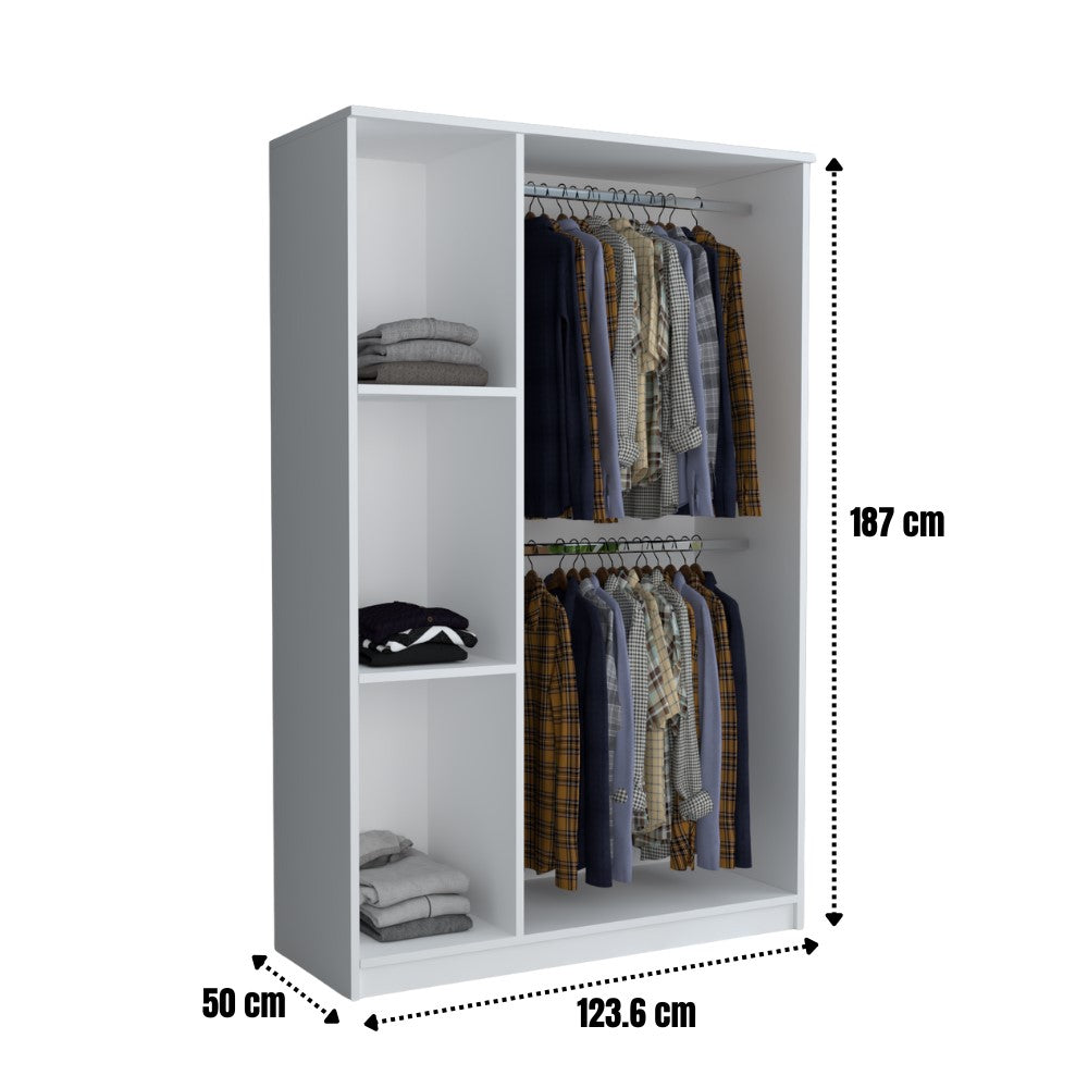 Dormitor EVA – Pat Modern cu 2 Noptiere și Dulap cu Oglindă