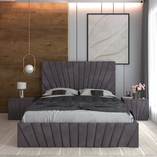 Pat Tapitat ASTRA Cu 2 Noptiere Tapitate